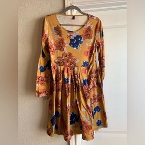Fall Floral Dress
